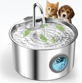Automatic pet water fountain for cats and dogs with LED water level indicator