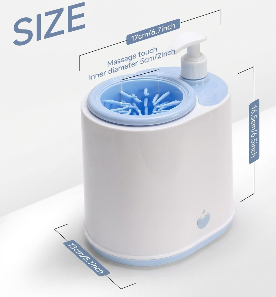 Automatic Dog Paw Cleaner Cup — Portable Muddy Paw Washer